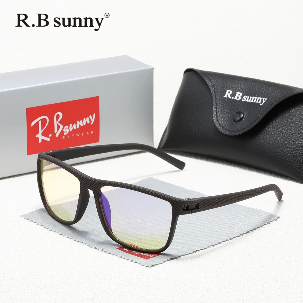 RBsunny جديد الضوء الأزرق حجب الذكور نظارات الكمبيوتر TR90 ماتي مكافحة بلو راي النظارات النساء شفافة نظارات حديثة الطراز #1