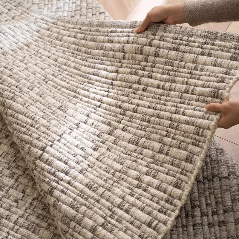 

Glue-free handmade wool woven carpet bed and breakfast premium light luxury living room coffee table blanket bedroom bedside