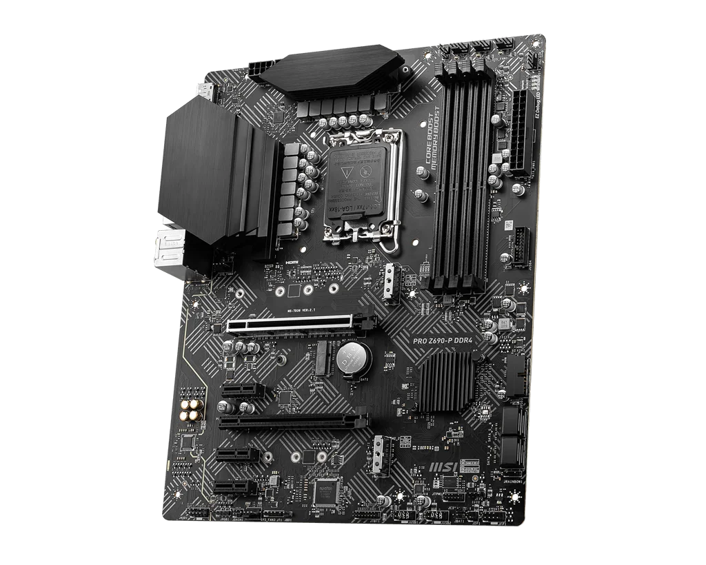 Imagem -03 - Placa-mãe com Cpu I512400f Msi Pro Z690-p Soquete Ddr4 Suporte Lga1700 Ddr4 128gb 14490f M.2 Atx Intel-z690