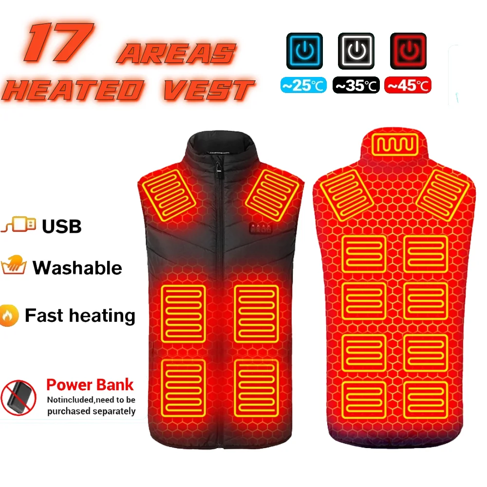 Outdoor Leisure Fever Sports Outdoor Vest  Heated Jacket Winter Vest Cold Warm Winter Outdoor Clothing Sports Warm Jacket