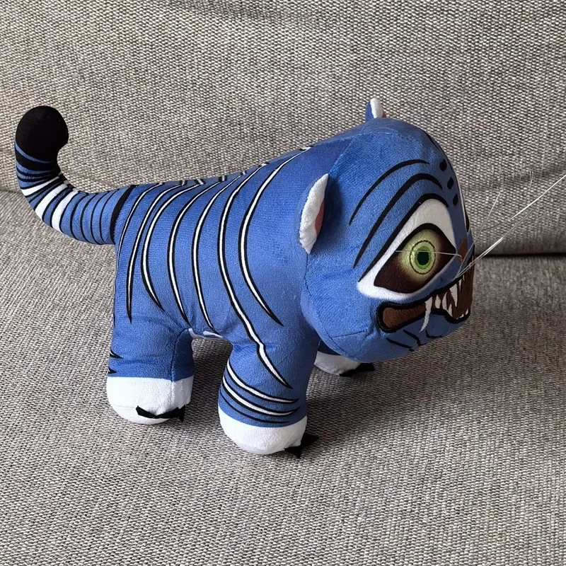 Treasuringu novo kpop demônio brinquedos de pelúcia jogo caçadores tigre brinquedo de pelúcia boneca tigre azul animais plushie presentes de aniversário
