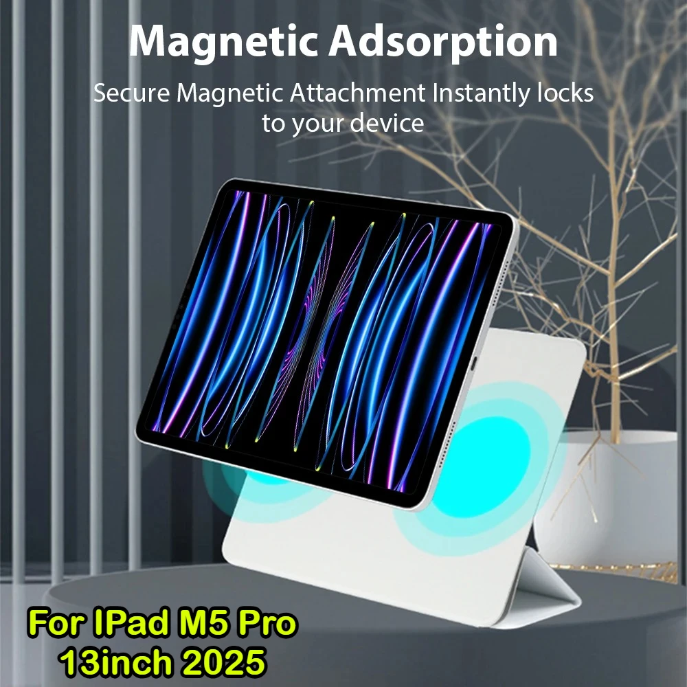 

Samrt Strong Magnetic Case for IPad M5 Pro Air 13 11 Inch 10th Generation 10.9 A16 2025 12.9 M2 M4 Air7 6 M3 Mini 6 7 10.2 Cover