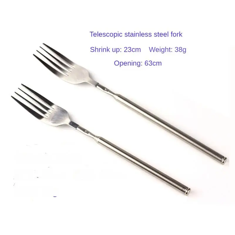 1~5PCS Tableware Versatile Must Have Smooth Retractable Appliance Cooking Portable Telescopic Fork Easy To Use Fashionable