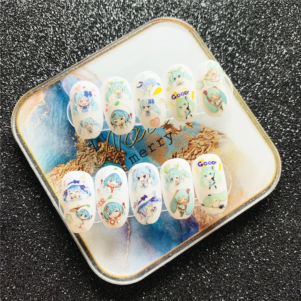 TSC series TSC-464 girl cartoon 3D Back glue Self-adhesive Nail art Nail sticker decoration tool Sliders For Nail Decals