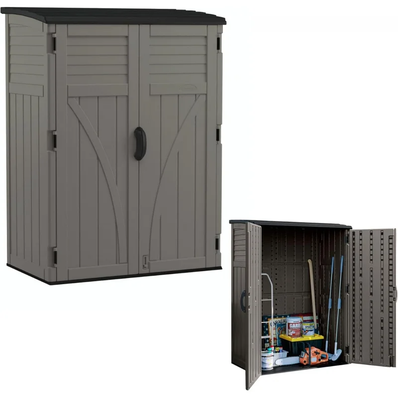 

2026 New： Cabinet Waterproof Resin Vertical Outdoor Storage Shed (54 cu. ft.) Patio, Garden Tools, Cu