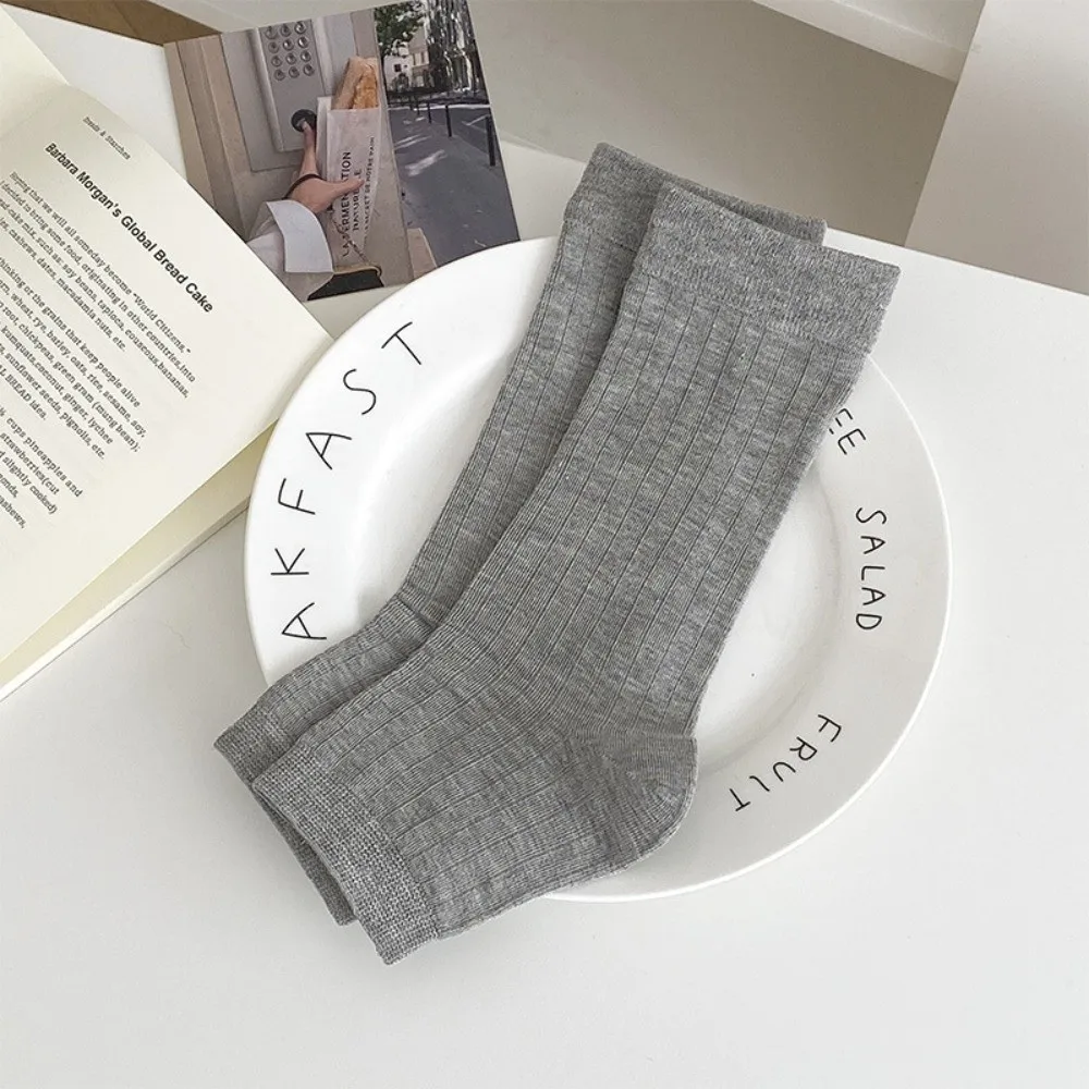 

Fashion Thin Women Socks Breathable Korean Style Short Sock Middle Tube Solid Color Half Foot Pile Socks Spring Summer