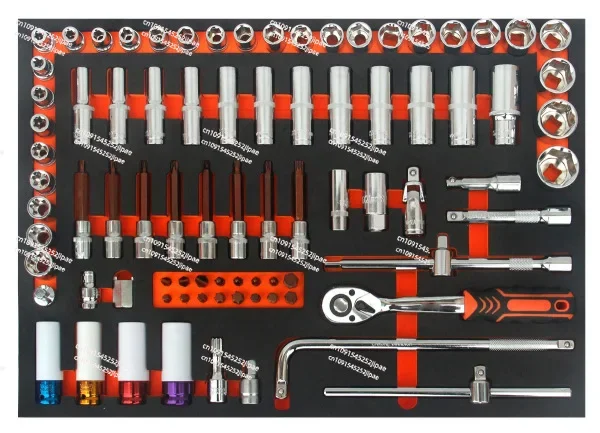 352 Sets of Tools, Including 7 Drawing Tool Carts, Machine Repair Sets, Tool Sleeves, and Wrench Sets