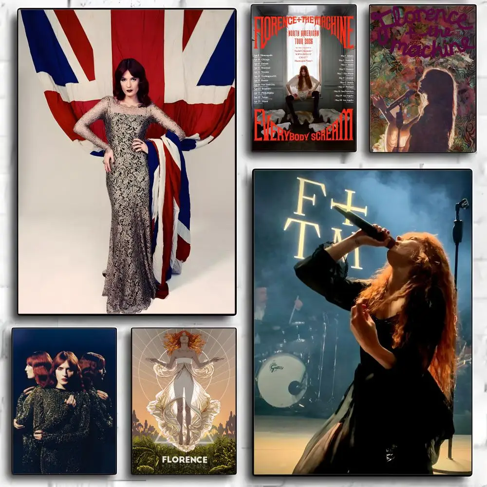 Florence Indie Pop the Machine Poster HD art sticky wall waterproof home living room bedroom bar aesthetic decoration