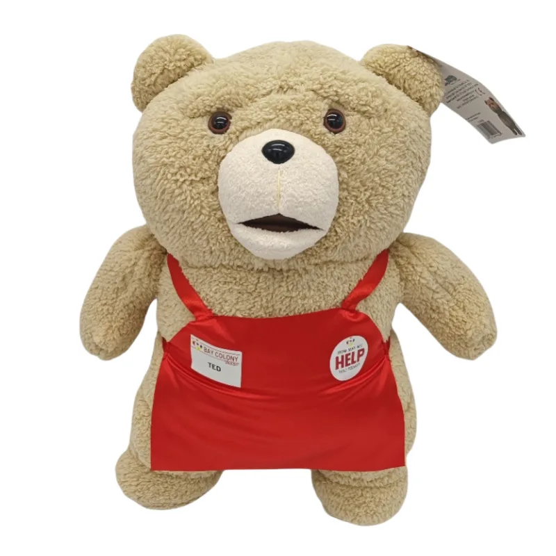 48 سنتيمتر دمية دب كبيرة الحجم تيد 2 الدب ألعاب من القطيفة في المئزر لينة محشوة الحيوان أفخم الدمى لعيد الميلاد