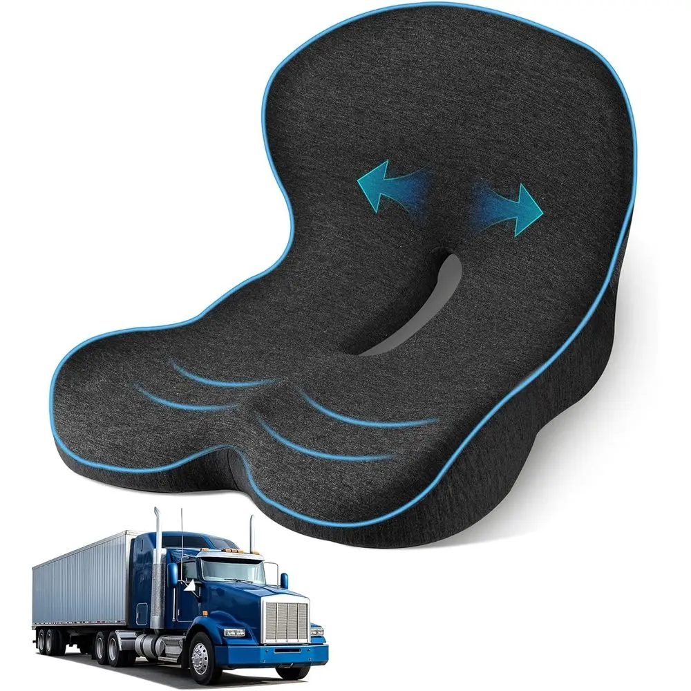 

Truck Driver Seat Cushion, Memory oam L-Shaped Ergonomic Cushion or Oice Chairs, Comort & Support or Long Sitting