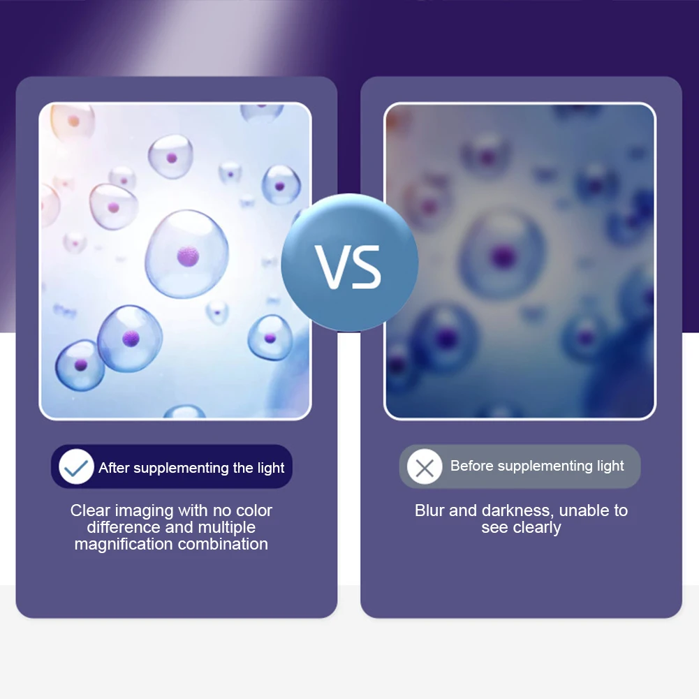 Mini Microscope électrique 80-200X, 12 lames d'échantillon, Microscope scientifique biologique Portable, Microscope scientifique haute définition