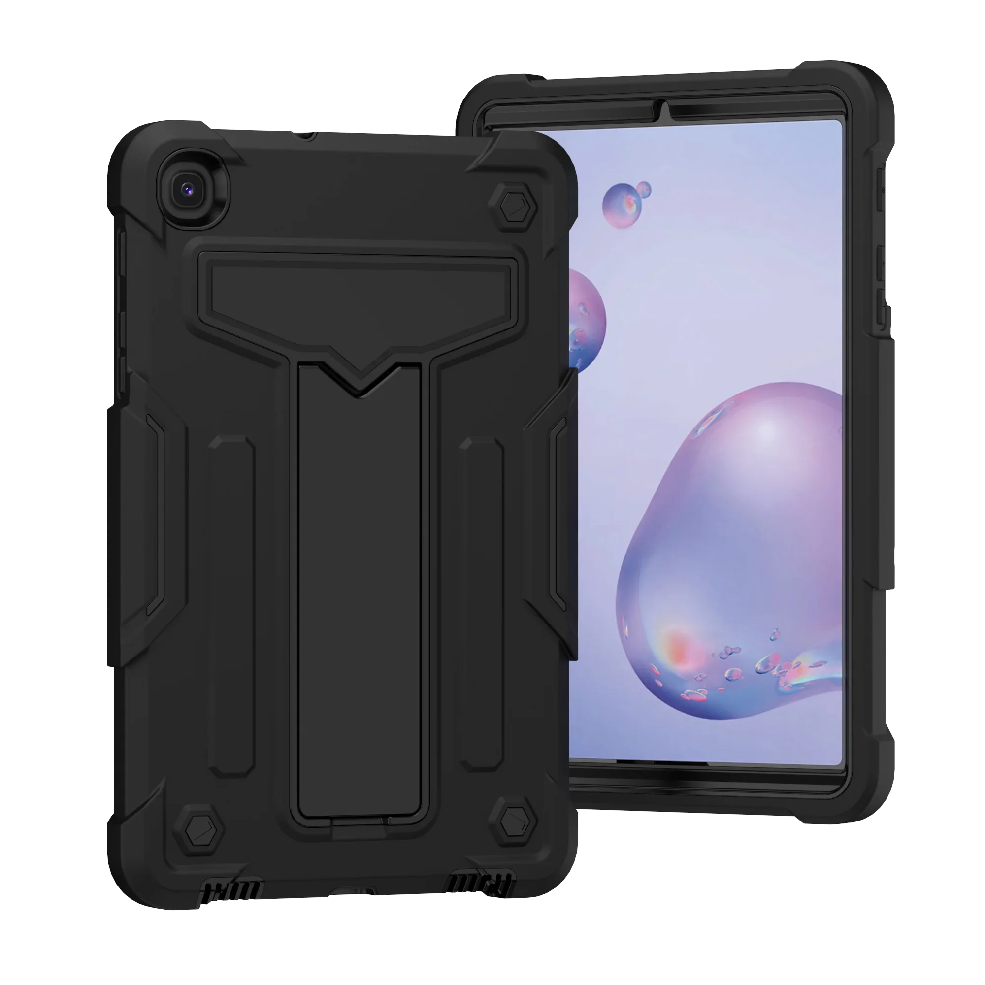

Чехол для планшета Samsung Galaxy Tab A 8.4 (2020) T307U, Т-образный встроенный кронштейн, дизайн контрастного цвета, универсальная защита