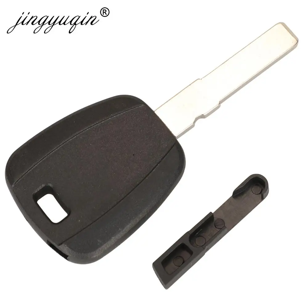 jingyuqin 10pcs For Fiat Key Shell Black Blank For Fiat 500 Ducato Transponder Key Uncut SIP22 /GT10/GT15R Blade Replacement