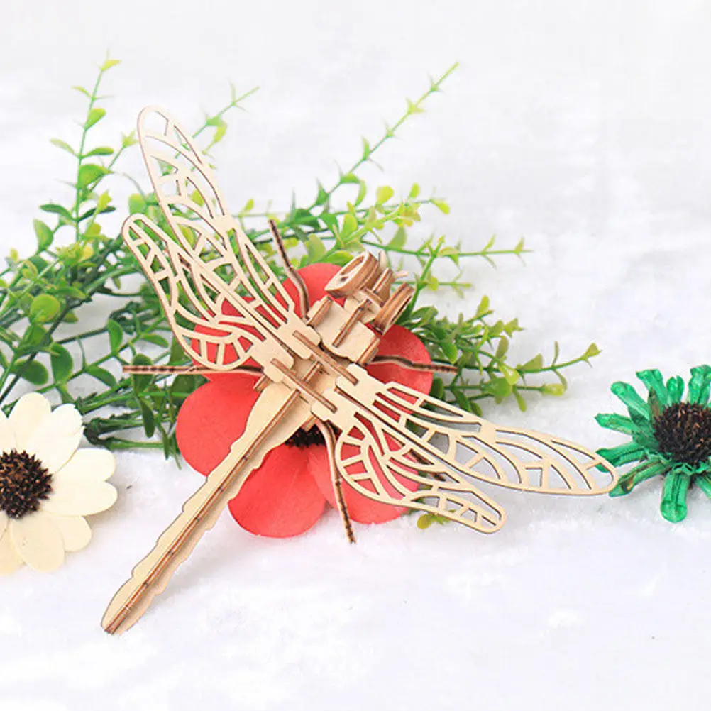 

Набор из 6 деревянных 3D-пазлов в виде насекомых: развивающая игрушка из натурального дерева для развития творчества и логического мышления у детей