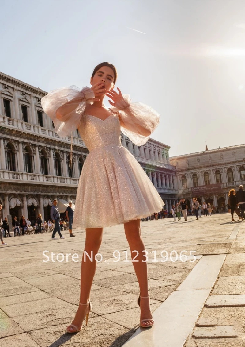 Hot Sale Spaghetti Long Sleeve A Line Short Homecoming Dress Glitter Prom  Dress Sequins Party Gown 8 Grade Graduation Dress - AliExpress 320