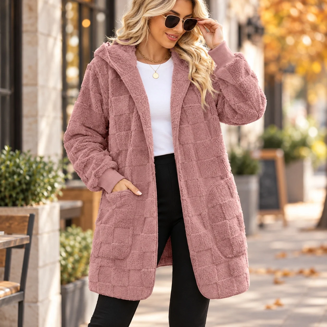 Pocket Single Coat Loose Fit Elegant with Goth Pullover Streetwear Mock Neck Regular Sleeve Regular Length Autumn for Women