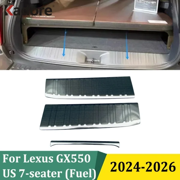 

Для Lexus GX550 2024-2026 США 7-местный (топливная версия) внутренняя защита заднего бампера крышка накладки багажника автомобильные аксессуары
