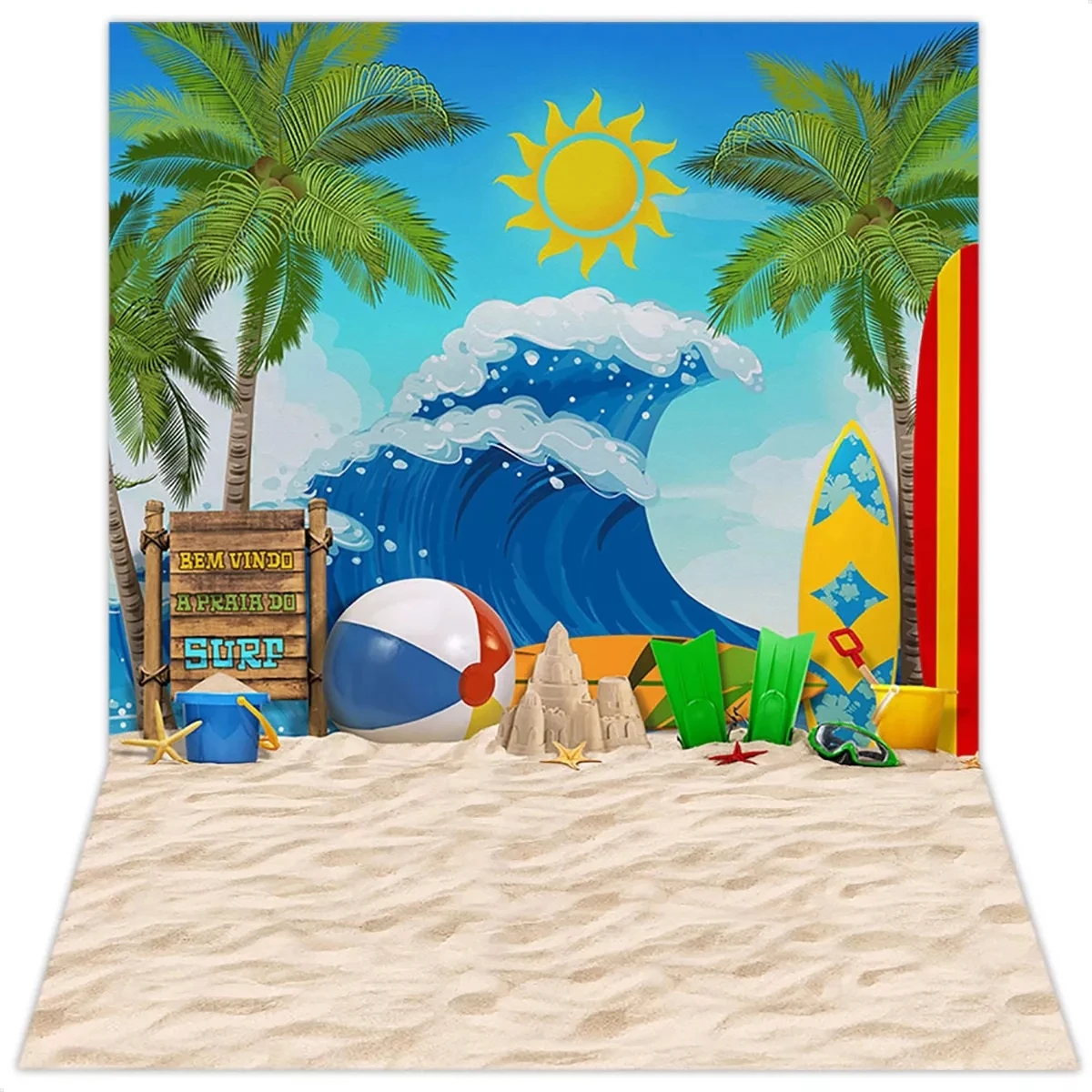 Mar praia sol plam árvore onda do mar surf cenários de alta qualidade computador impressão fontes festa fotografia estúdio fundos