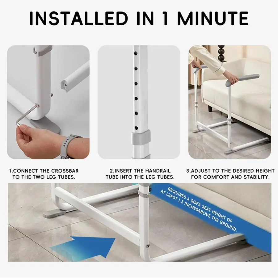 Stand Assist Aid for Elderly Chair Lift Assist Devices for Senior Sit to Stand 6 Level Adjustment Couch Rails for Adults Disable