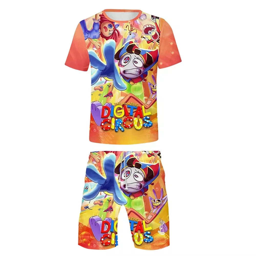 The Amazing Digital Circus 3D Print T-Shirts Shorts Sets Men's Tracksuits Short Sleeve T Shirt Pants Set Man Suits Clothing