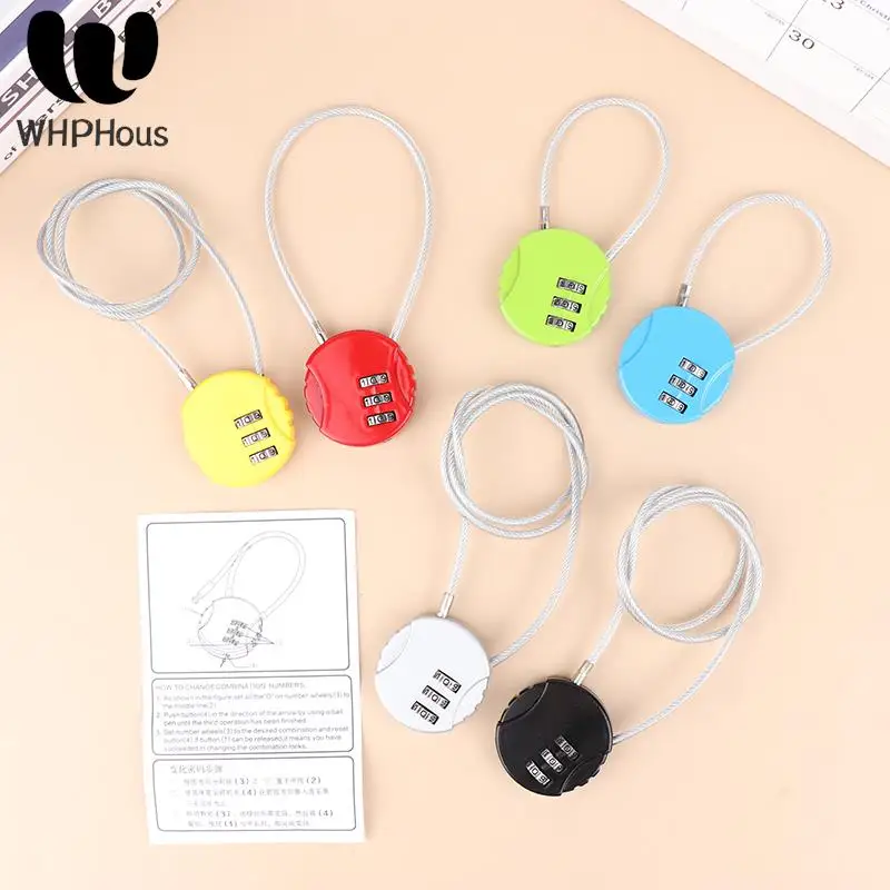 13/20/50cm Wire Rope Digit Padlock Password Code Colorful Security Lock Smart Combination Numer Lock For Motorcycle Helmet Lock