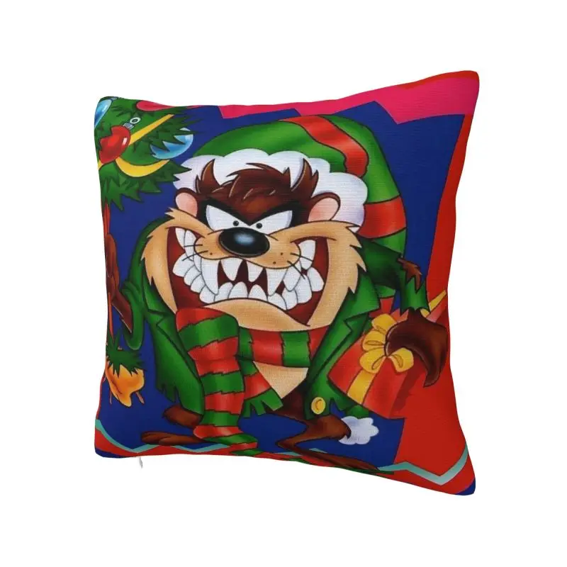 Custom Taz Tasmanians Devils Square Pillow Case Decoration Cushion Cover Throw Pillow for Living Room Double-sided Printing