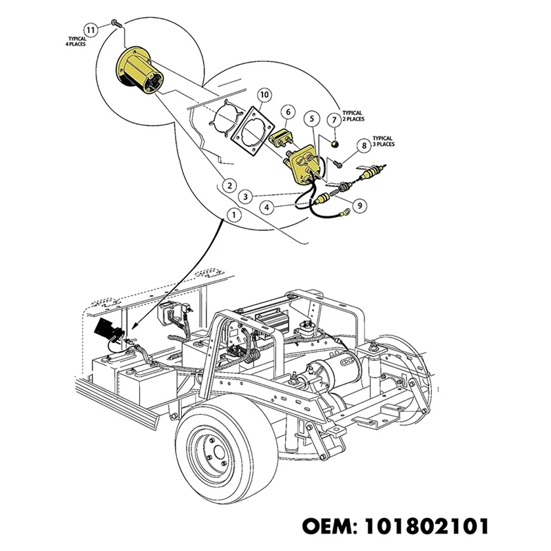 

DC Charger Receptacle Charger Receptacle & Fuse Assembly For Club Car DS Golf Cart 1995-Up-A67F