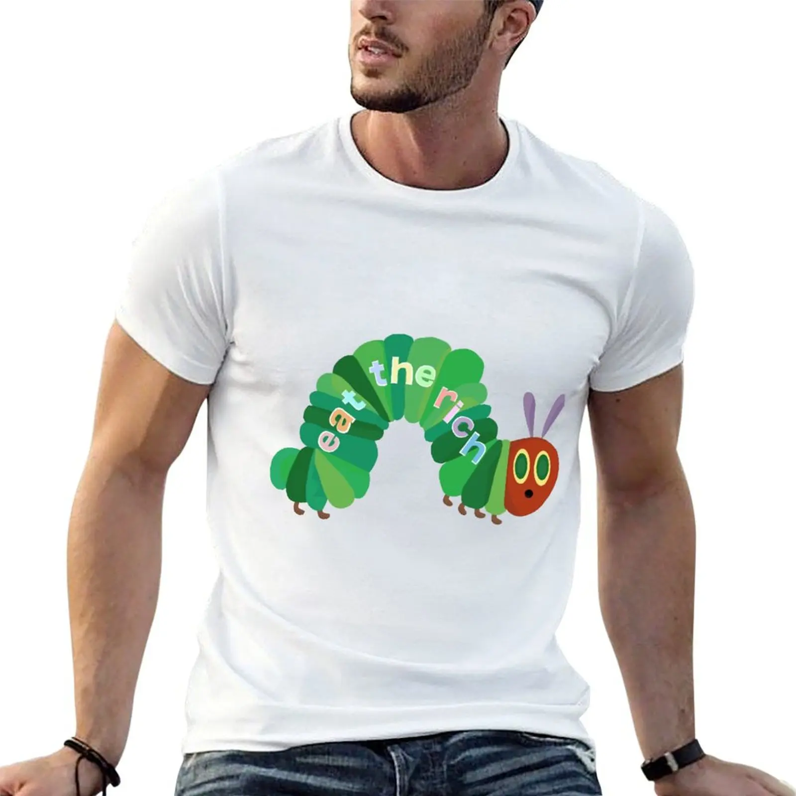 

cotton man shirts the Eat rich caterpillar hungry t for t for graphic T-Shirt shirts man