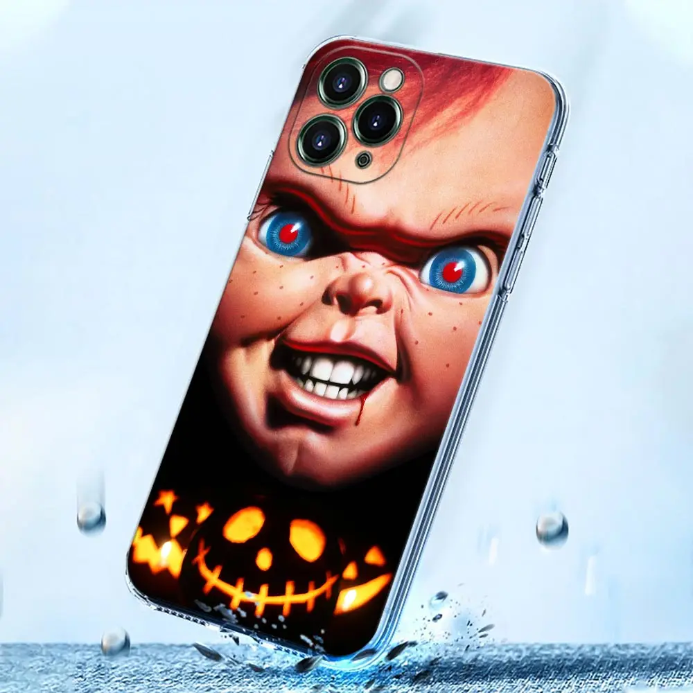 Phone Case For iPhone 14 Case 13 12 11 Pro Max Mini 6 7 8 Plus X S XR SE Soft Funda Clear Cover Horror Chucky Doll Childs Play 3