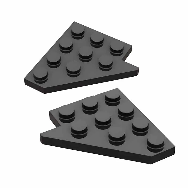 

10 пар/компл. 4x4 крыла, левые и правые клиновые пластины, строительные блоки, совместимые с основными брендами MOC, игрушки «сделай сам» для творческого здания