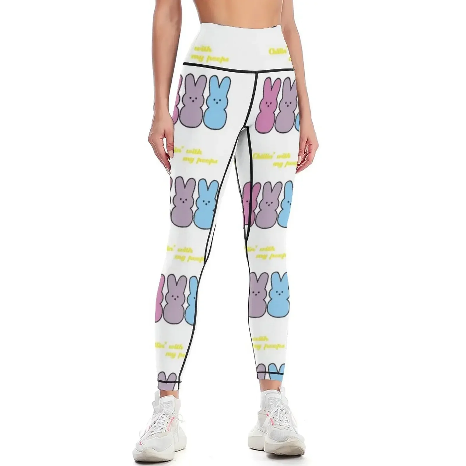 

Chillin' with my peeps Leggings harem pants Women's gym joggers for push up tights for Womens Leggings
