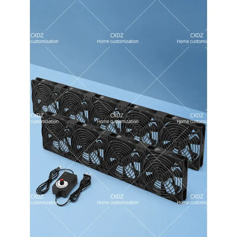220V Adjustable Speed Cooling Fan Large Air Volume Silent 14cm 12cm Cabinet Chassis Plant Ventilation
