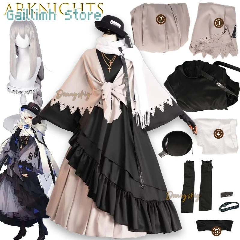 

Game Arknights Specter‌ Cosplay Undercurrent Cosplay Lolita Cos Costume Dress Outfit Carnival Halloween Comic Role Play Uniform
