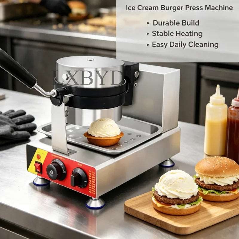 New High Productivity Electric Ice Cream Burger & Waffle Maker Machine with Large Capacity 110V/220V
