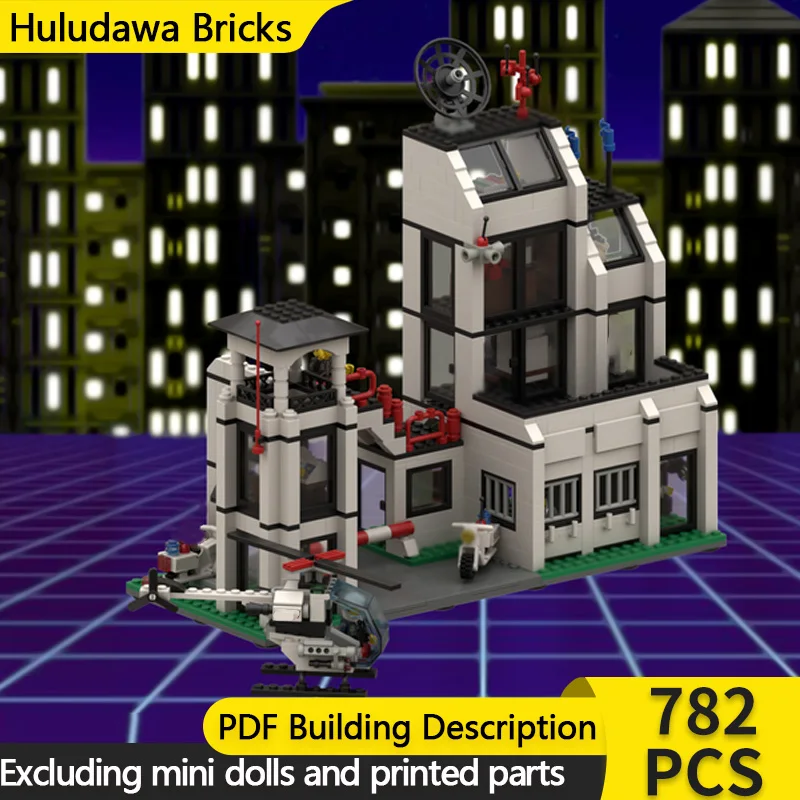 Modelo City Street View, ladrillo de construcción MOC, Departamento de Policía de Metro, tecnología Modular, regalos de vacaciones para niños, juguetes para montar, traje