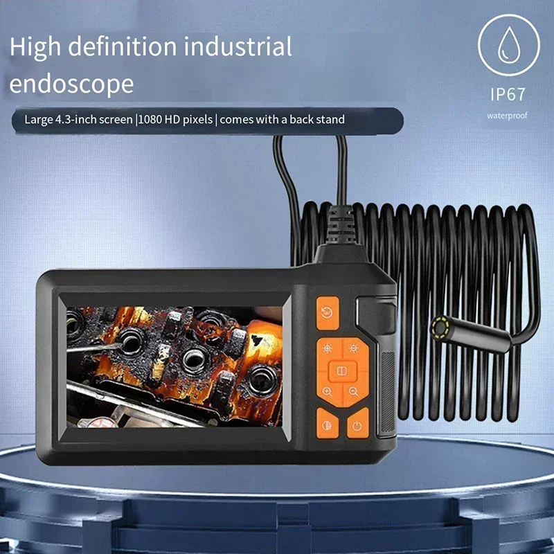 

4.3 Inch IPS Screen Industrial Camera HD1080P Single Lens Pipe Inspection Borescope For Checking Car Sewer