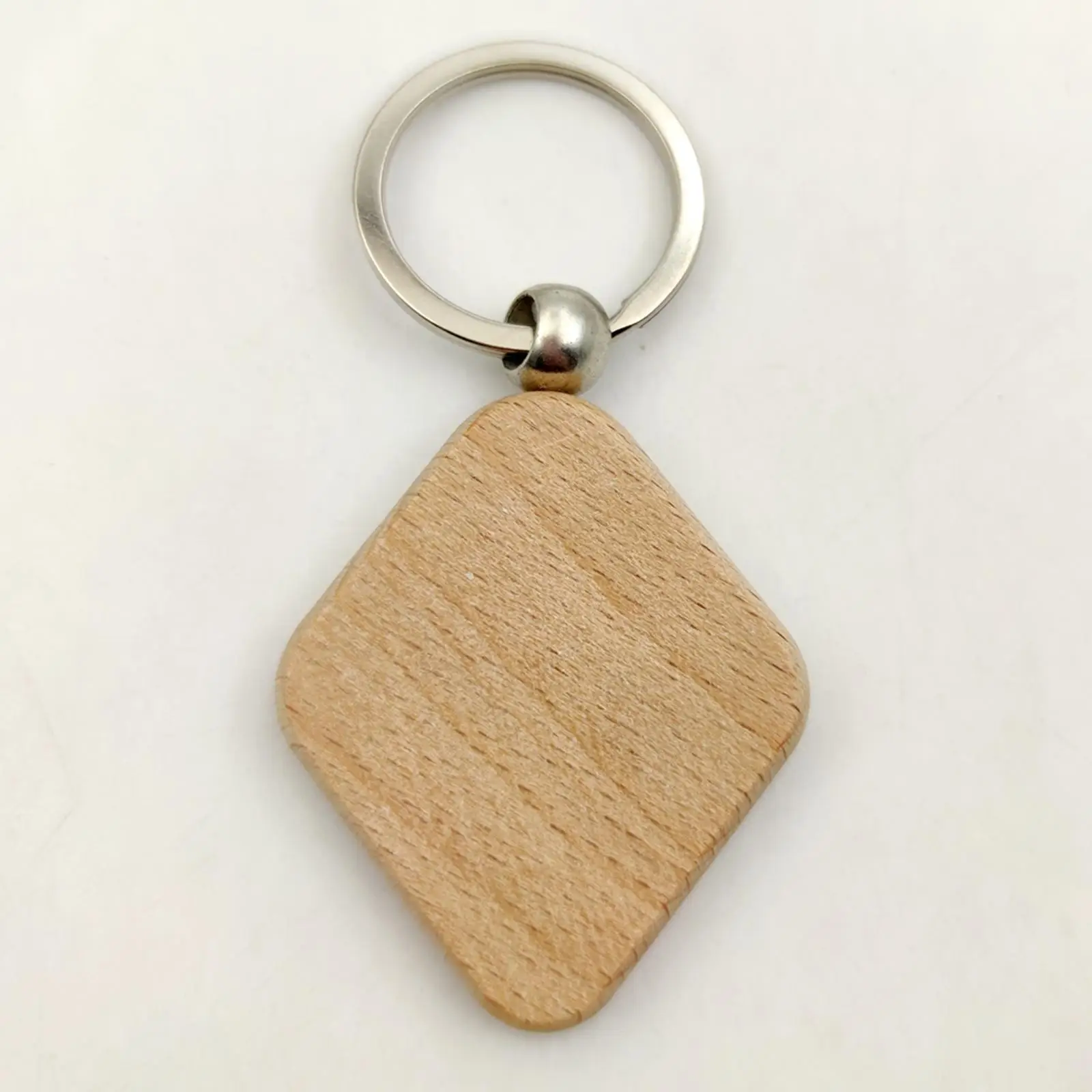 10 Pack Blank Keychain Wood Tags Smooth Surface Hand Painted Keychains for Jewelry Making Charms Pendants