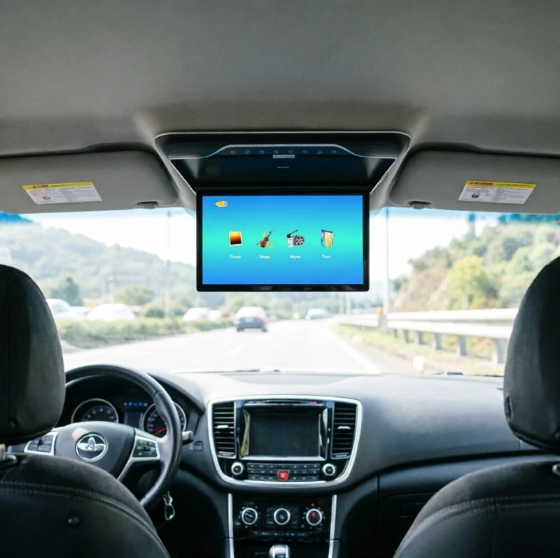 QC1187 22 Inch Ceiling Mounted MP5 Monitor With HDMI Input For Car Entertainment Screen