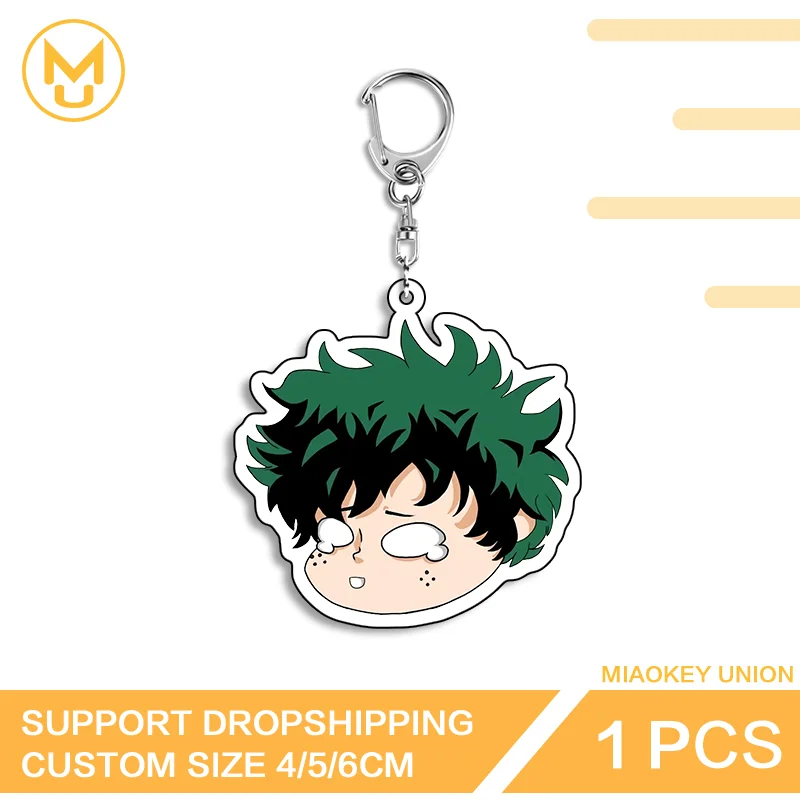 Izuku Midoriya Eye Catching Double Sided Acrylic Keyring Ingenious Simulated Enchanting HD Pattern Key Ring Gift For Friends