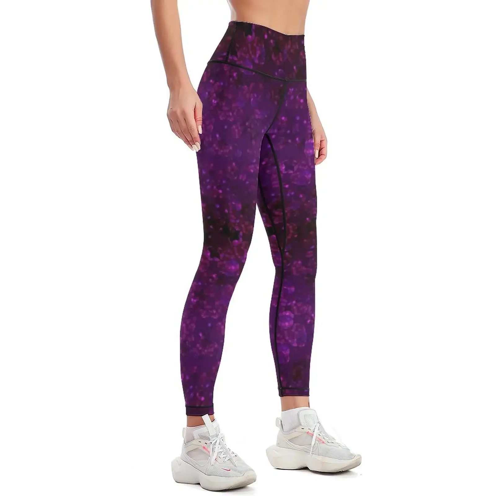 purple, black, glitter, confetti Leggings fitness set gym legings for fitness Women sportwear Sports pants for Womens Leggings