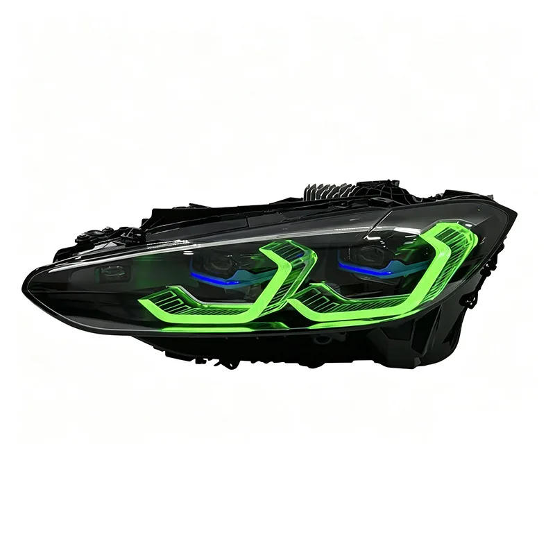 RGB LED Headlights  for BMW 4 Series 2021-2023 G22 G23 G26 M4, 7-Color Changing, Laser Light Assembly