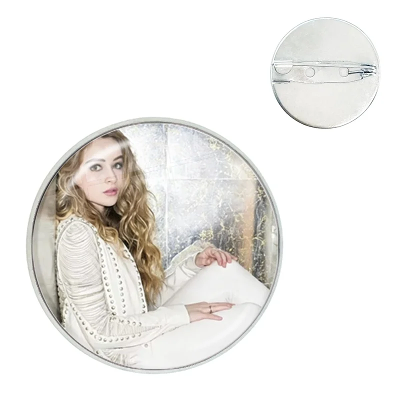 Sabrina Carpenter Brooch Pins Badge Creative Funny Singer Glass Gems Metal Pin For Clothes Hat Accessories