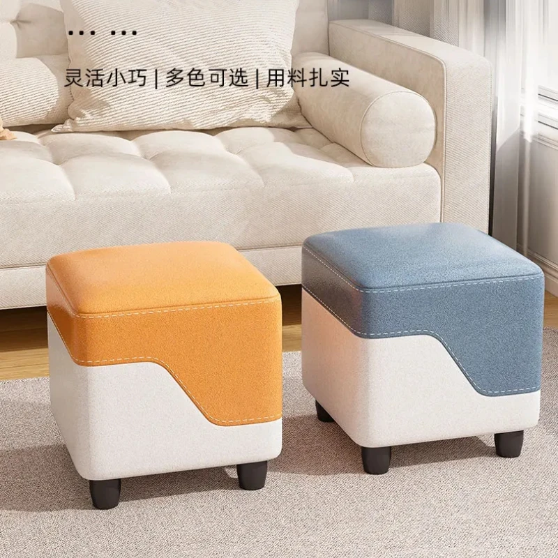 

Technology Cloth Small Stool Household Low Sofa Stool Living Room Sitting Pier Small Bench Coffee Table Stools Footstool Ottoman