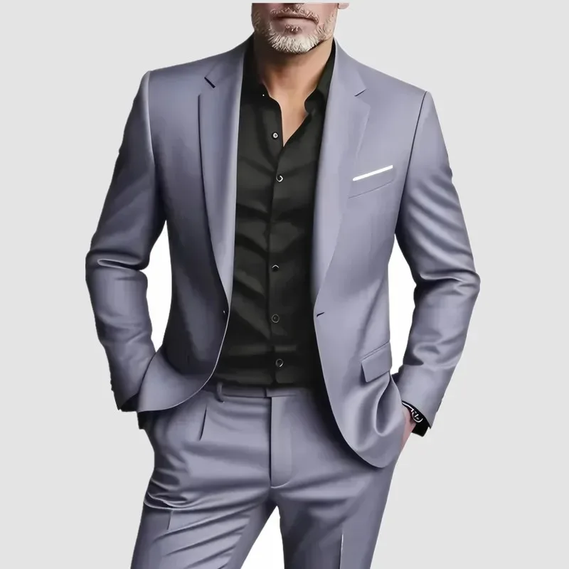 

2 Pieces Extra Large Size Suits For Men Wedding Groom Tuxedos Prom Sets Business Male Blazer Trajes De Hombre