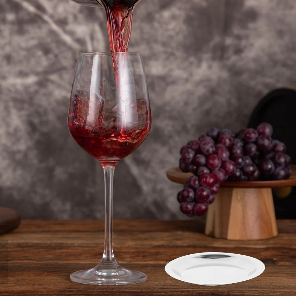 

6pcs Metal Wine Coasters Heat-Resistant Bottle Pads Kitchen Table Wine Pad Anti-Scalding Reusable Cushion Round Shape Tea Cup