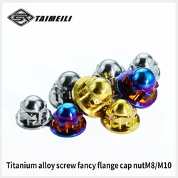 TAIMEILI Titanium alloy cap nut pattern cap nut m8x1.25 M10x1. 25 M12x1.25 retrofit repair nut 1pcs