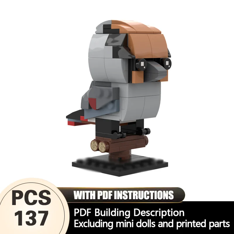 

Creators Animal Series Model MOC Building Bricks Japanese Waxwing Modular Technology Gifts Holiday Assemble Children Toys Suit