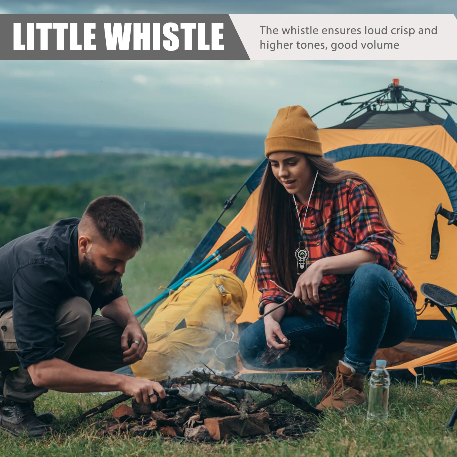 مجموعة أدوات النجاة الخارجية 7 في 1 بوصلة غير مع تصميم مختوم للحالات الشديدة والطوارئ