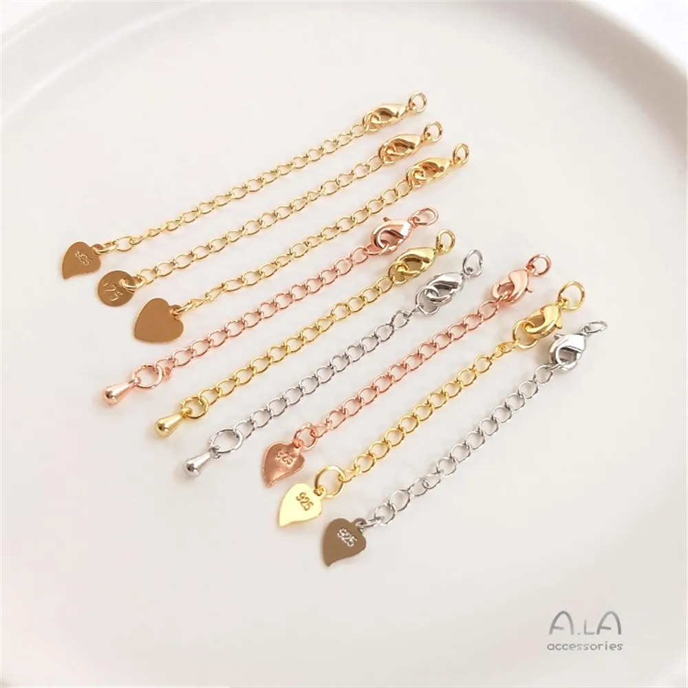 

Tail Chain Extension Chain 18K True Gold Platinum Rose Gold Bracelet Necklace DIY Jewelry Accessories Jewelry Materials