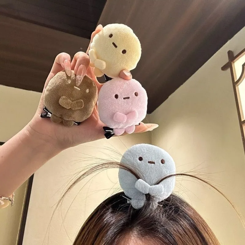 Cute Soft Plush Doll Hair Clips Anti Slip Metal Barrettes Kawaii Bangs Fix Hair Pins Girls Daily Party Photo Hair Accessories